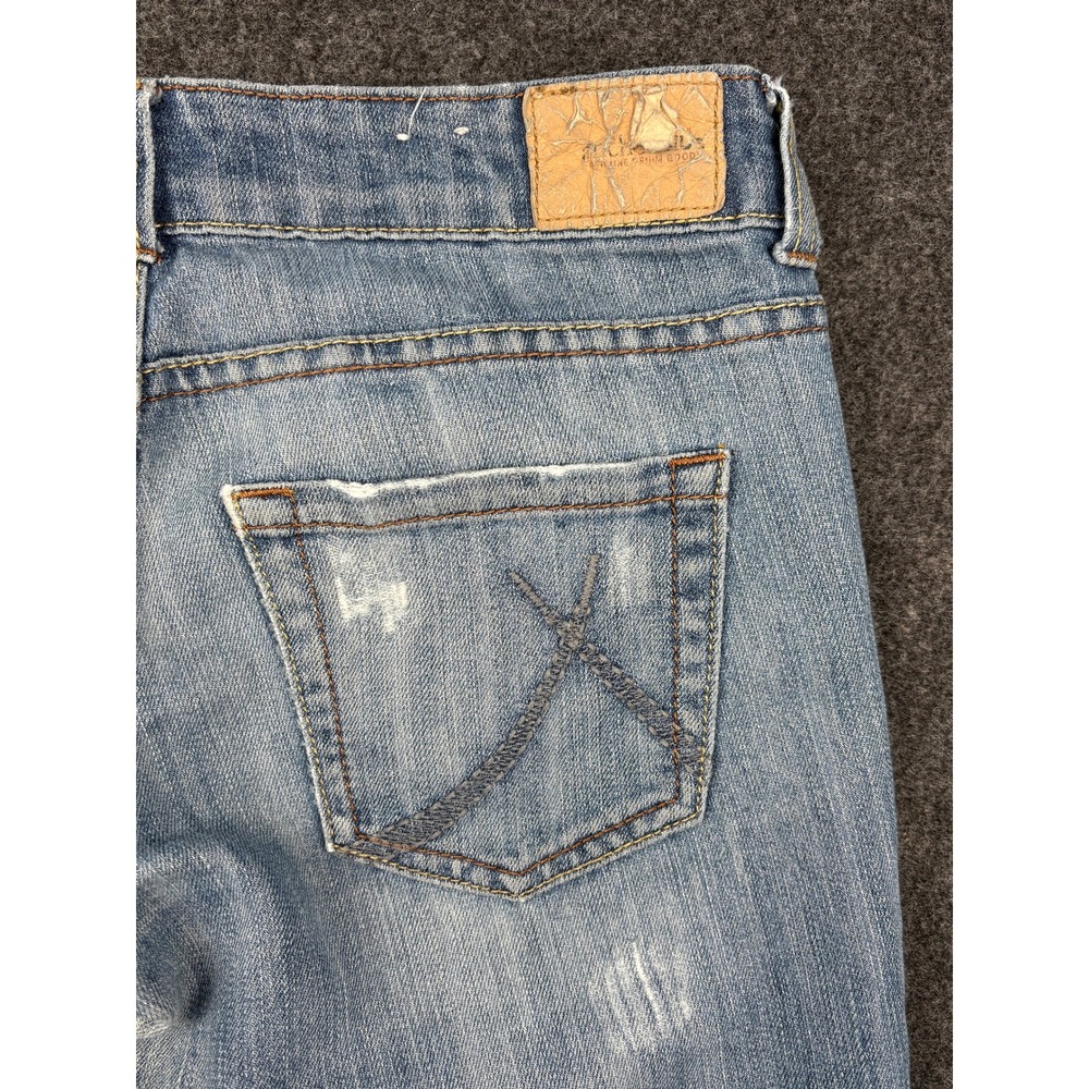 Y2K Anchor Blue Jasmine Skinny Jeans Womens 0S Light Wash Distressed Low Rise - Picture 12 of 12